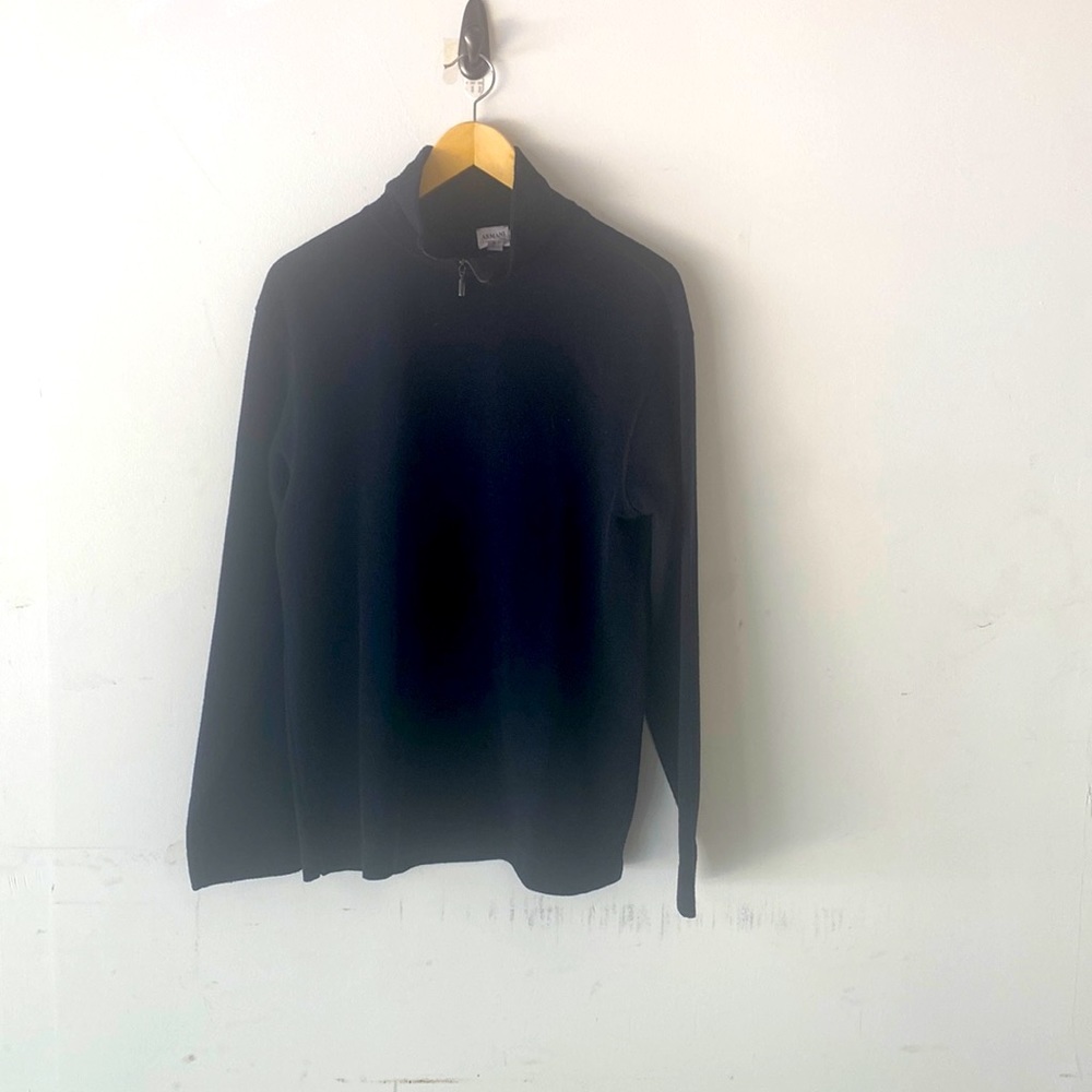 Armani Collezione Zip sweater - poly/cotton - Large